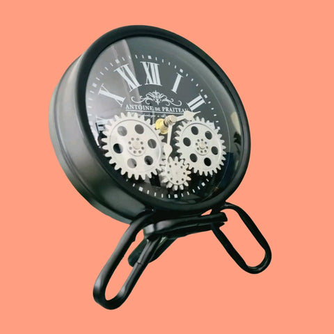 Antoine De Praiteau 24 Cm Moving Gear Table Clock