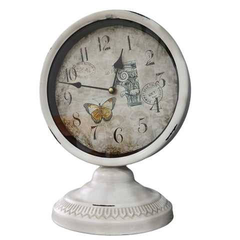 Antique White Mantel 33 Cm Table Clock