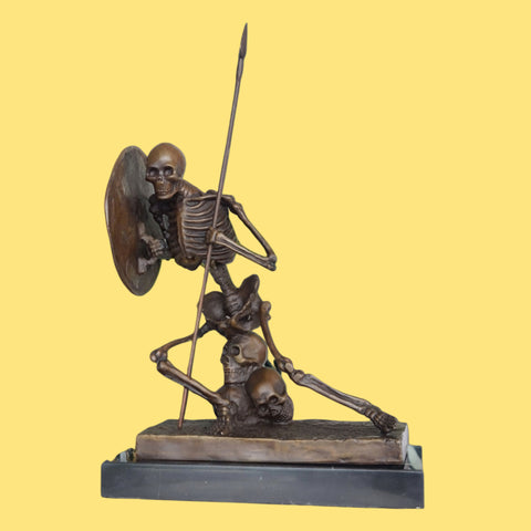 Bronze Statue - Skeleton The Warrior sculpture