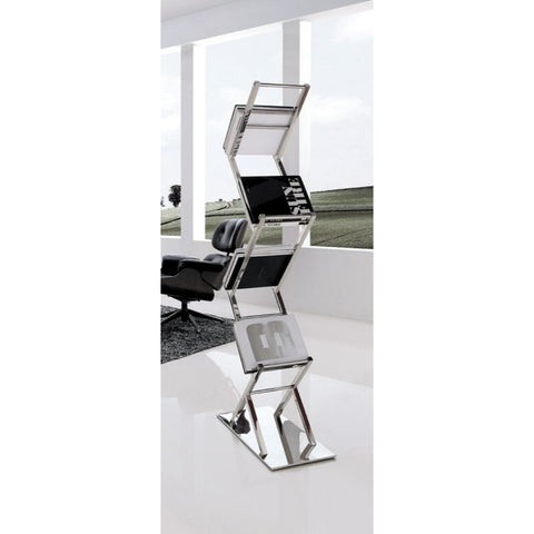 Ewin Mirror Polished Stainless Steel Bookshelves