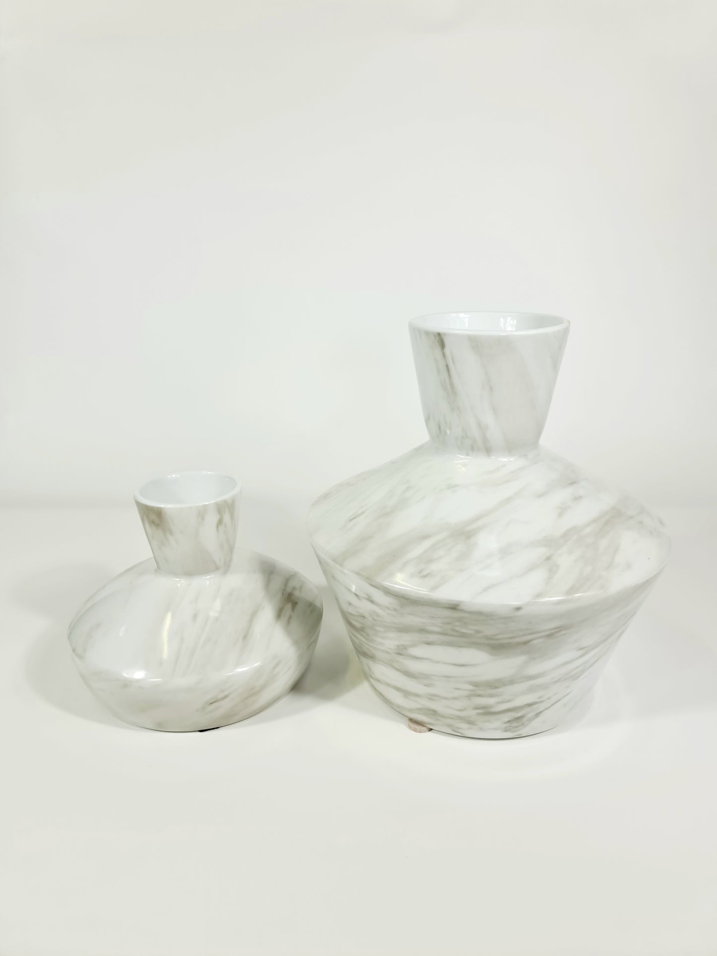 Large Modern Solid Carrara Marble Vase (70% OFF)