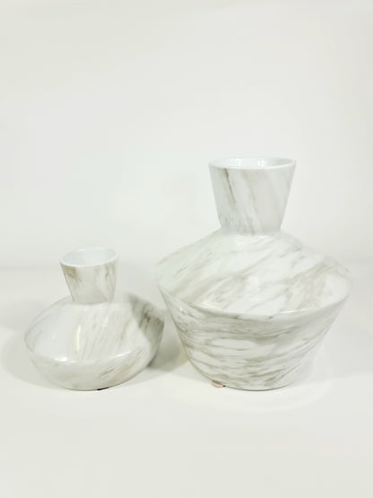 Large Modern Solid Carrara Marble Vase (70% OFF)